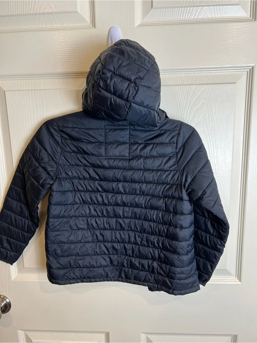 GAP Black Kids Hooded Packable primaloft lightweight Puffer Jacket small